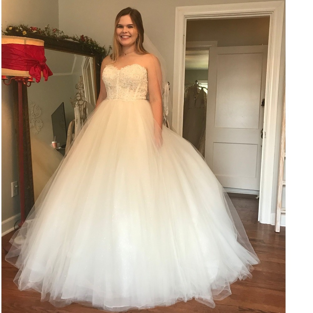 Randy Fenoli Bridal Wedding Dress Size 10 Never Altered, Never Worn Ivory R-3422